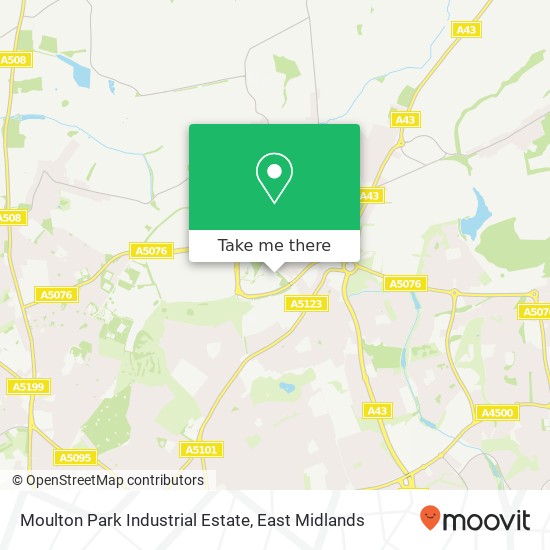 Moulton Park Industrial Estate map