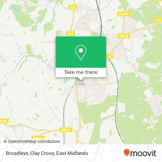 Broadleys, Clay Cross map