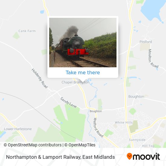 Northampton & Lamport Railway map