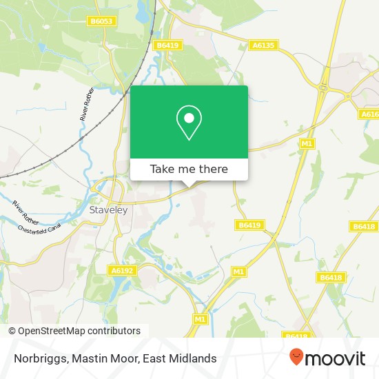 Norbriggs, Mastin Moor map