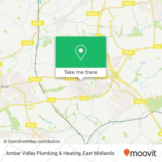 Amber Valley Plumbing & Heating map