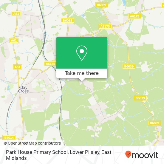 Park House Primary School, Lower Pilsley map