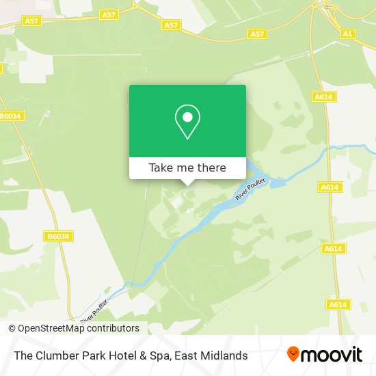 The Clumber Park Hotel & Spa map