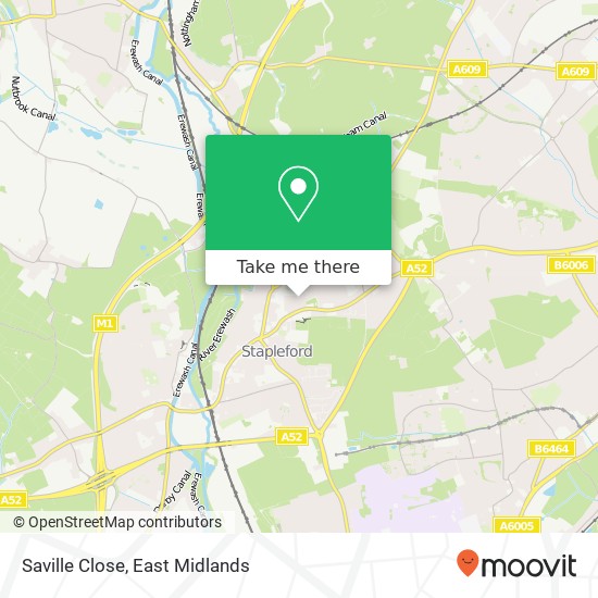 Saville Close map