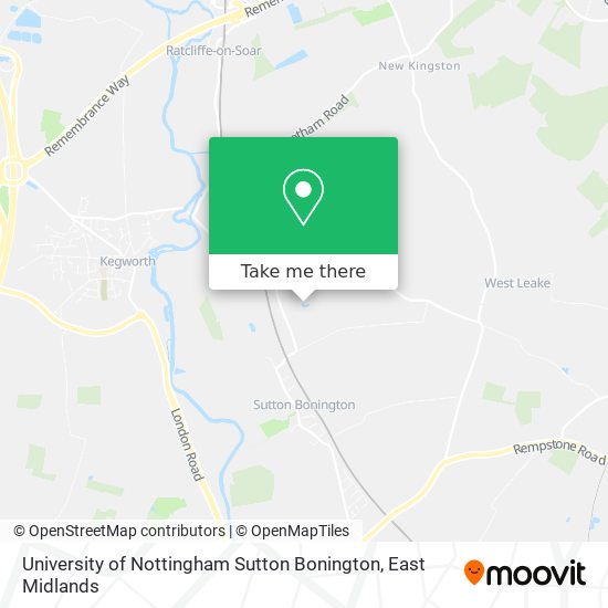 University of Nottingham Sutton Bonington map