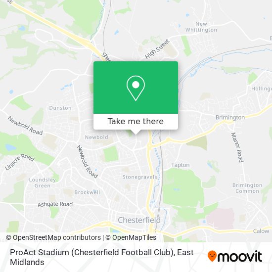 ProAct Stadium (Chesterfield Football Club) map