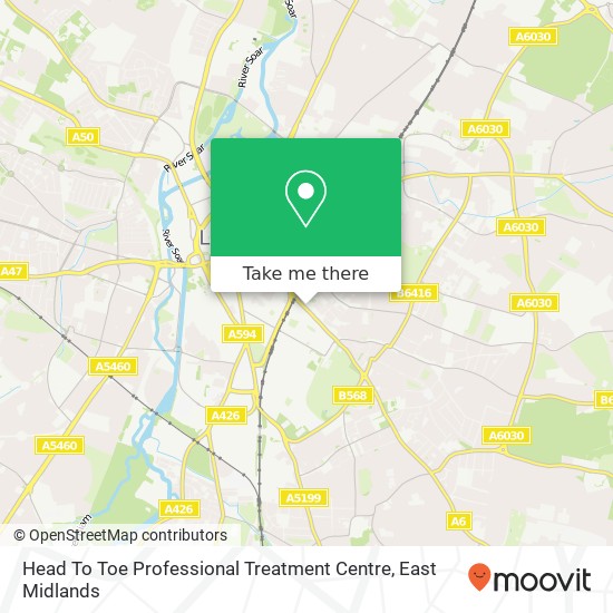 Head To Toe Professional Treatment Centre map