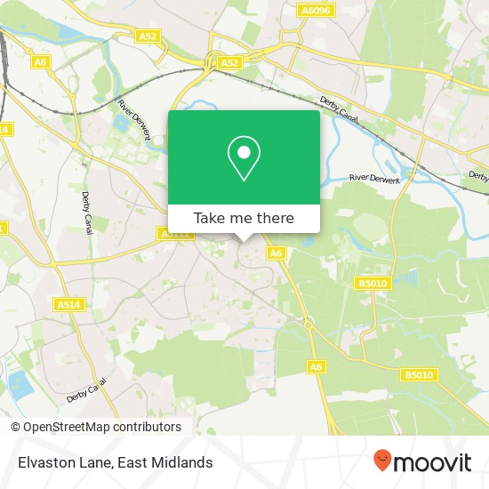 Elvaston Lane map