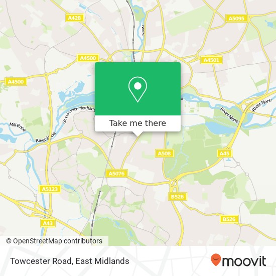 Towcester Road map