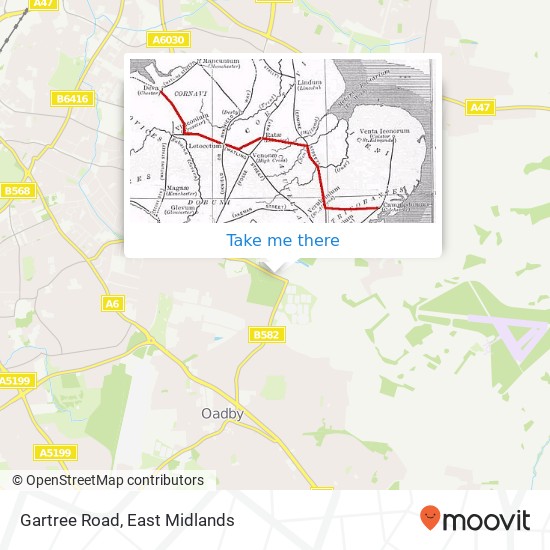 Gartree Road map