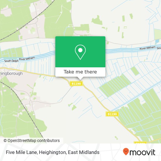 Five Mile Lane, Heighington map