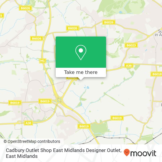 Cadbury Outlet Shop East Midlands Designer Outlet map
