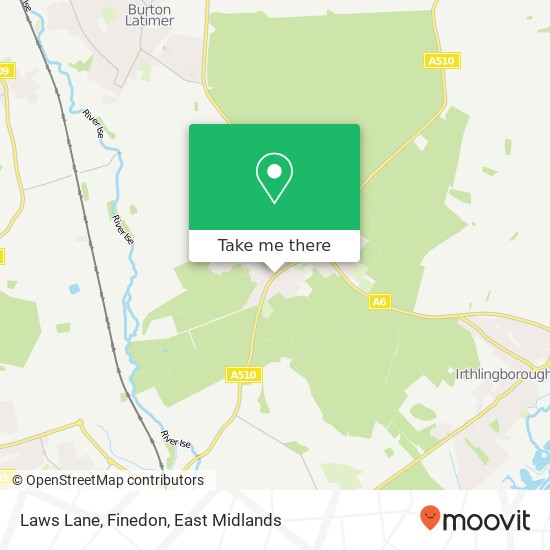 Laws Lane, Finedon map