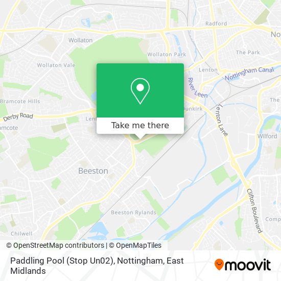 Paddling Pool (Stop Un02), Nottingham map