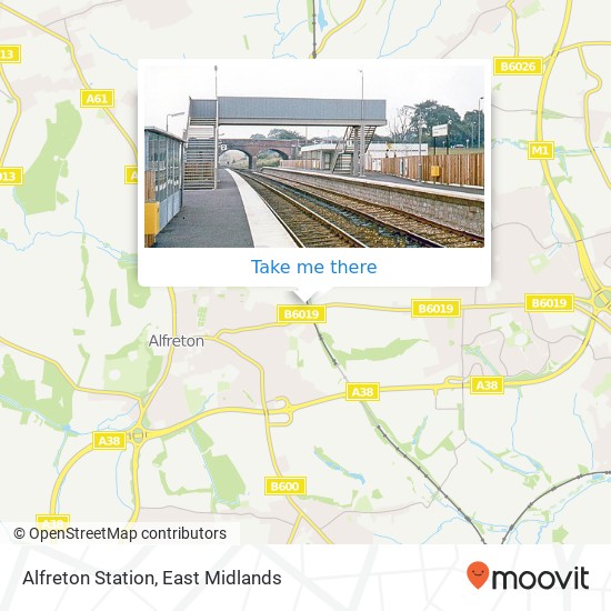 Alfreton Station map