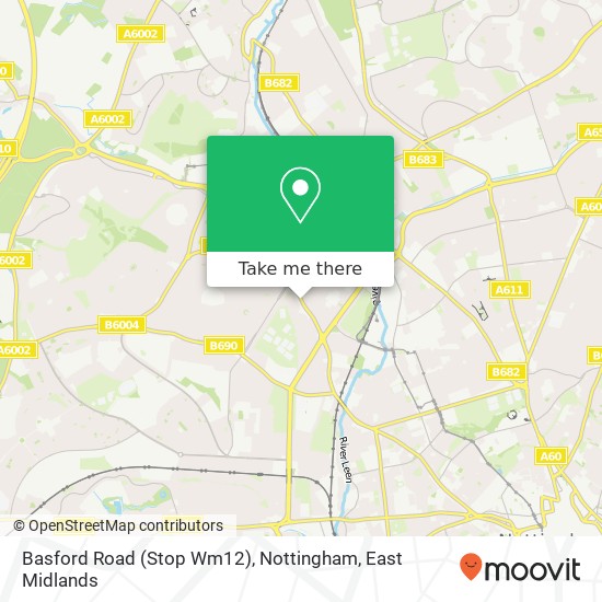 Basford Road (Stop Wm12), Nottingham map