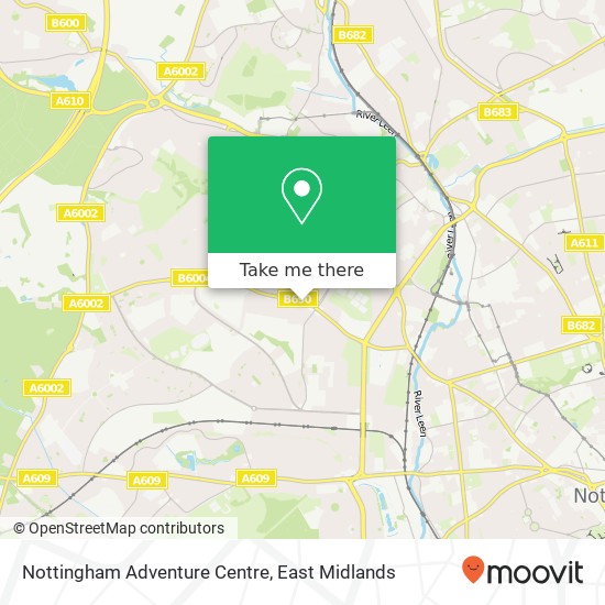 Nottingham Adventure Centre map
