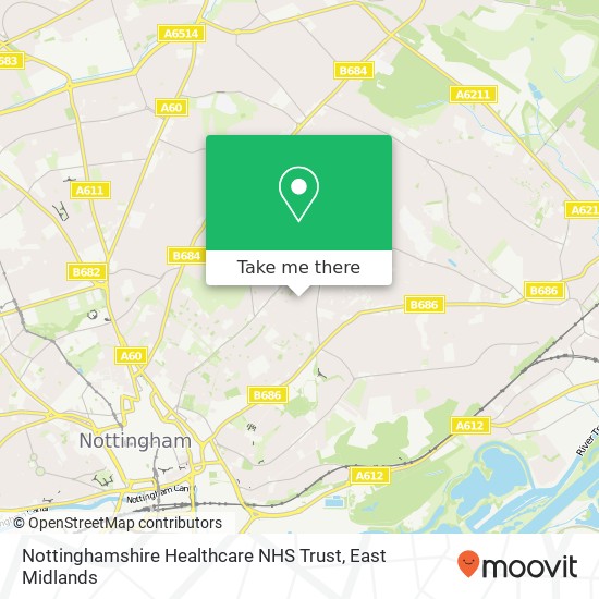 Nottinghamshire Healthcare NHS Trust map