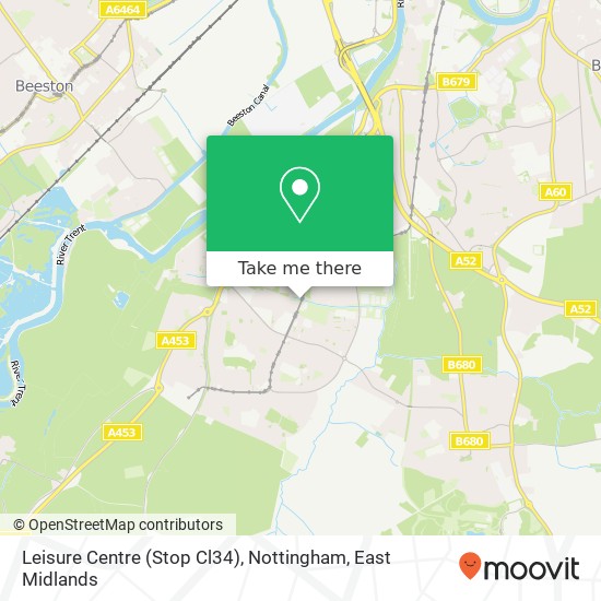 Leisure Centre (Stop Cl34), Nottingham map