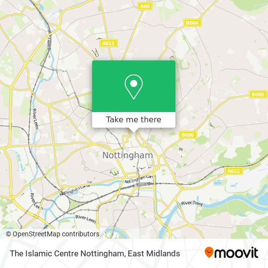 The Islamic Centre Nottingham map