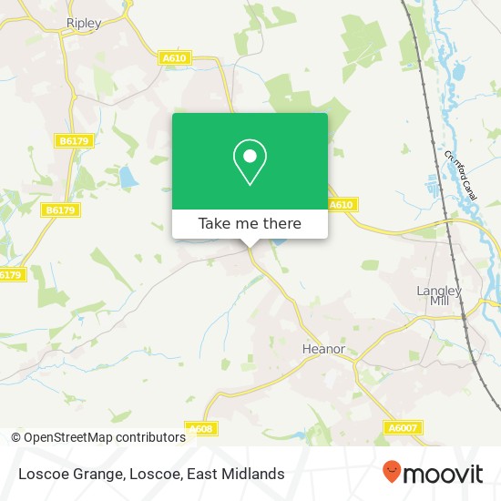 Loscoe Grange, Loscoe map
