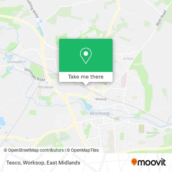 Tesco, Worksop map