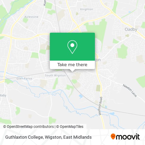 Guthlaxton College, Wigston map