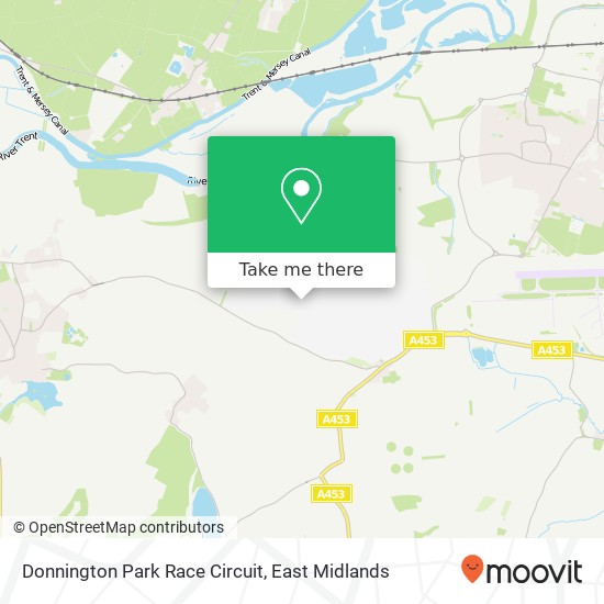 Donnington Park Race Circuit map