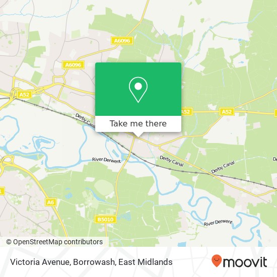 Victoria Avenue, Borrowash map