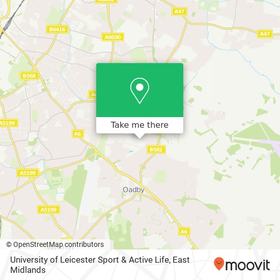 University of Leicester Sport & Active Life map