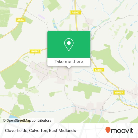 Cloverfields, Calverton map