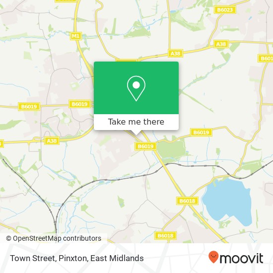 Town Street, Pinxton map