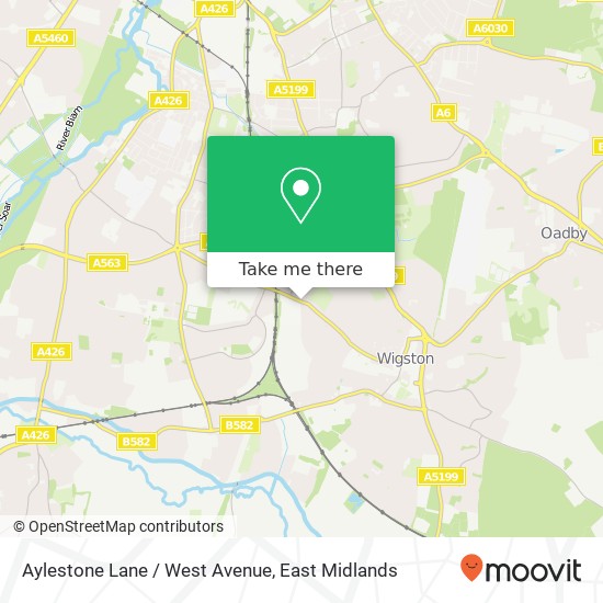Aylestone Lane / West Avenue map