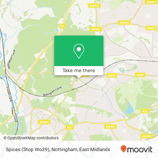 Spices (Stop Wo39), Nottingham map