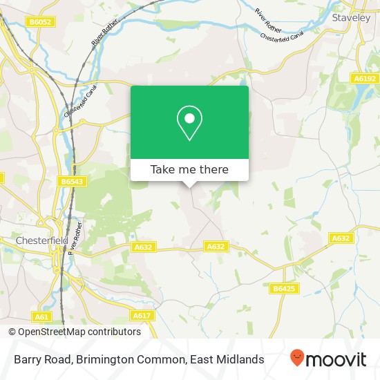 Barry Road, Brimington Common map