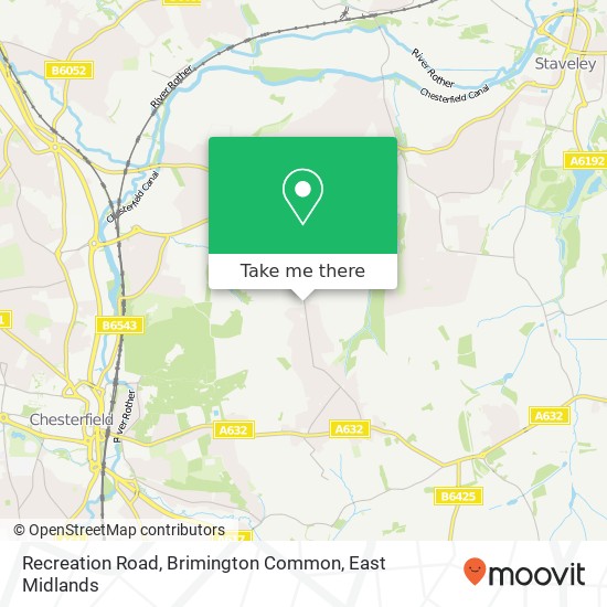 Recreation Road, Brimington Common map