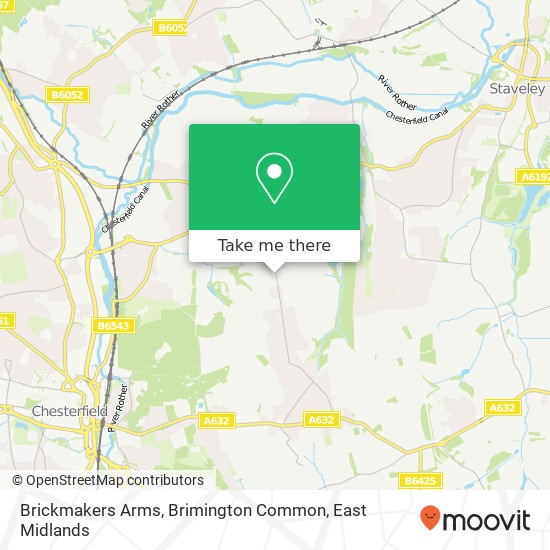 Brickmakers Arms, Brimington Common map