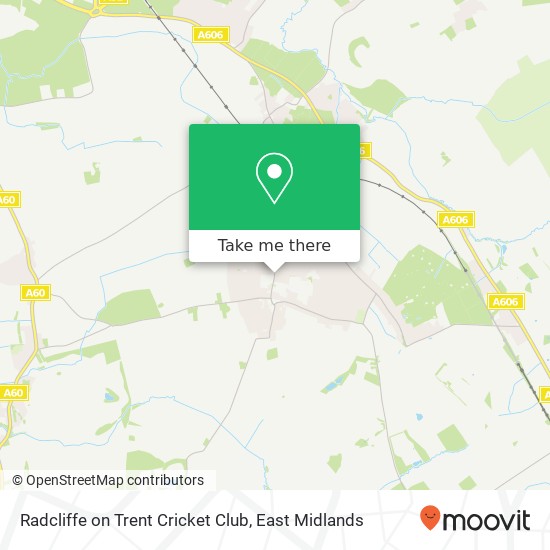 Radcliffe on Trent Cricket Club map