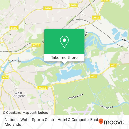 National Water Sports Centre Hotel & Campsite map