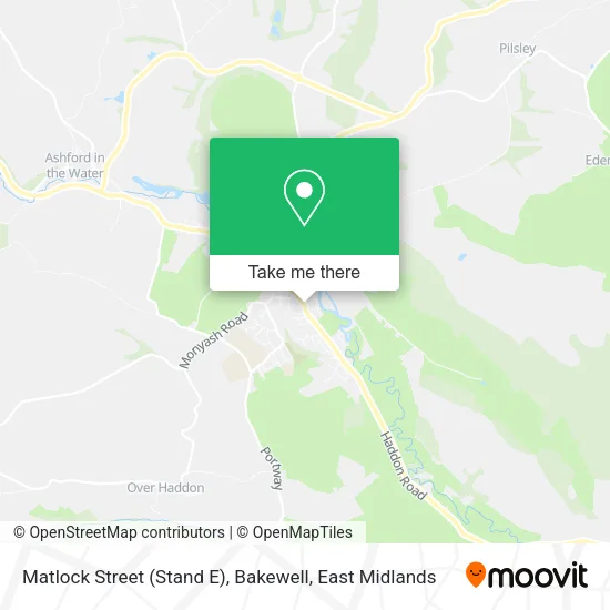 Matlock Street (Stand E), Bakewell map