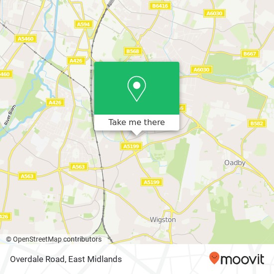 Overdale Road map