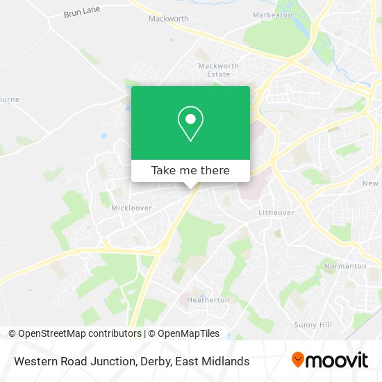Western Road Junction, Derby map