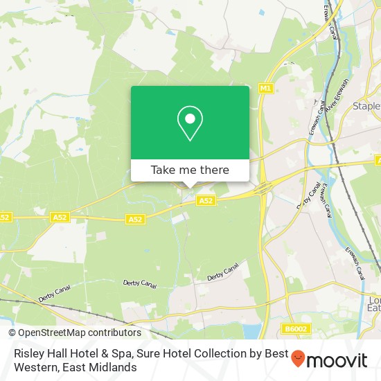 Risley Hall Hotel & Spa, Sure Hotel Collection by Best Western map