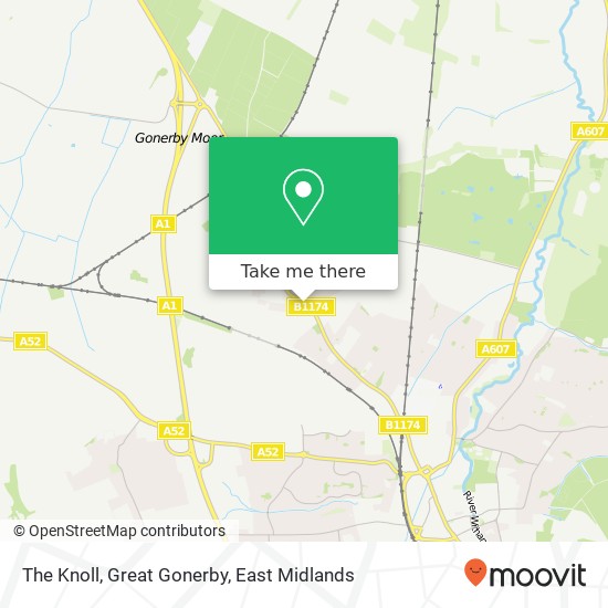 The Knoll, Great Gonerby map