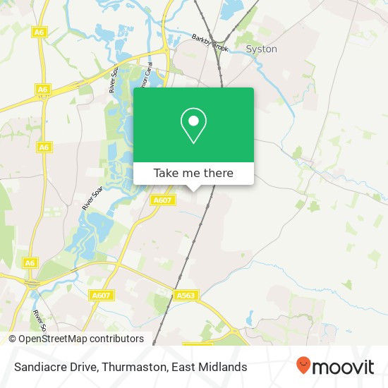 Sandiacre Drive, Thurmaston map