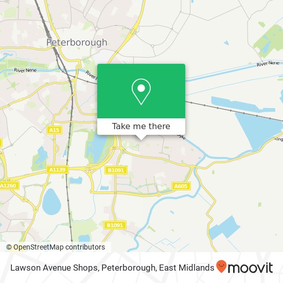 Lawson Avenue Shops, Peterborough map