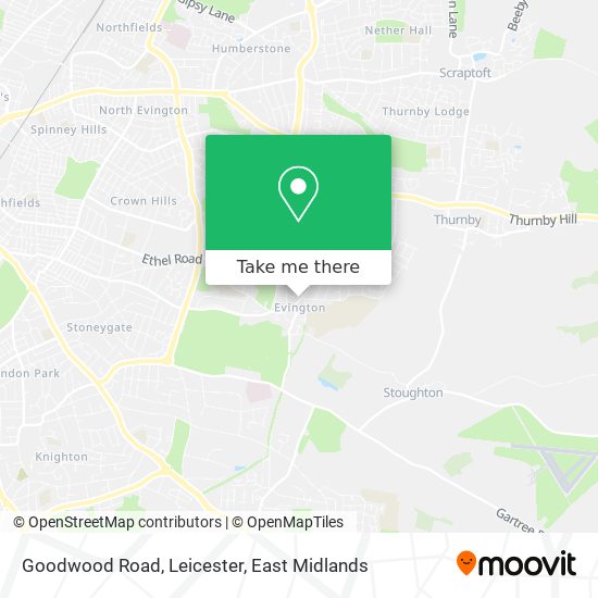 Goodwood Road, Leicester map