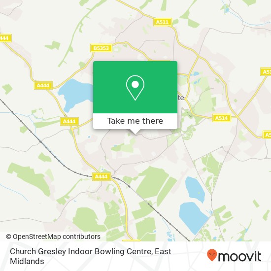 Church Gresley Indoor Bowling Centre map