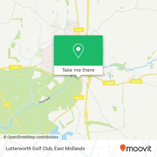 Lutterworth Golf Club map