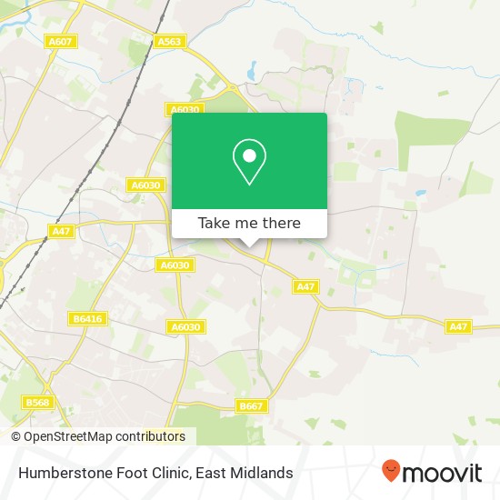 Humberstone Foot Clinic map